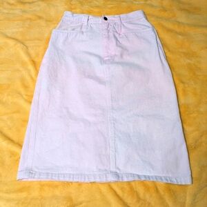 Vintage 80's Helium Pencil Skirt In Washes Out Pink, Size 7/8 🌙
